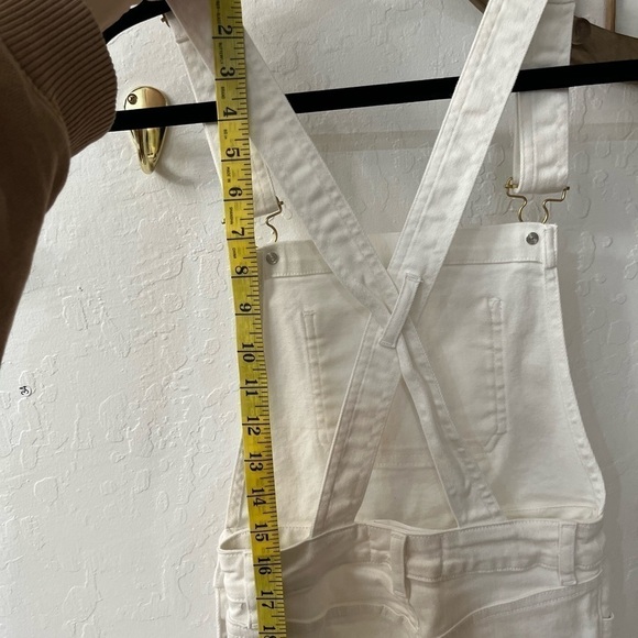 SSO BY Danielle Second Skin Overalls WeWoreWhat White Denim Overalls Gold - Picture 13 of 16